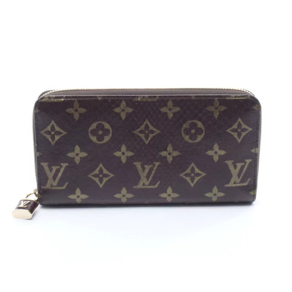 Louis Vuitton Zippy Wallet Monogram Round Long Exotic Leather Brown